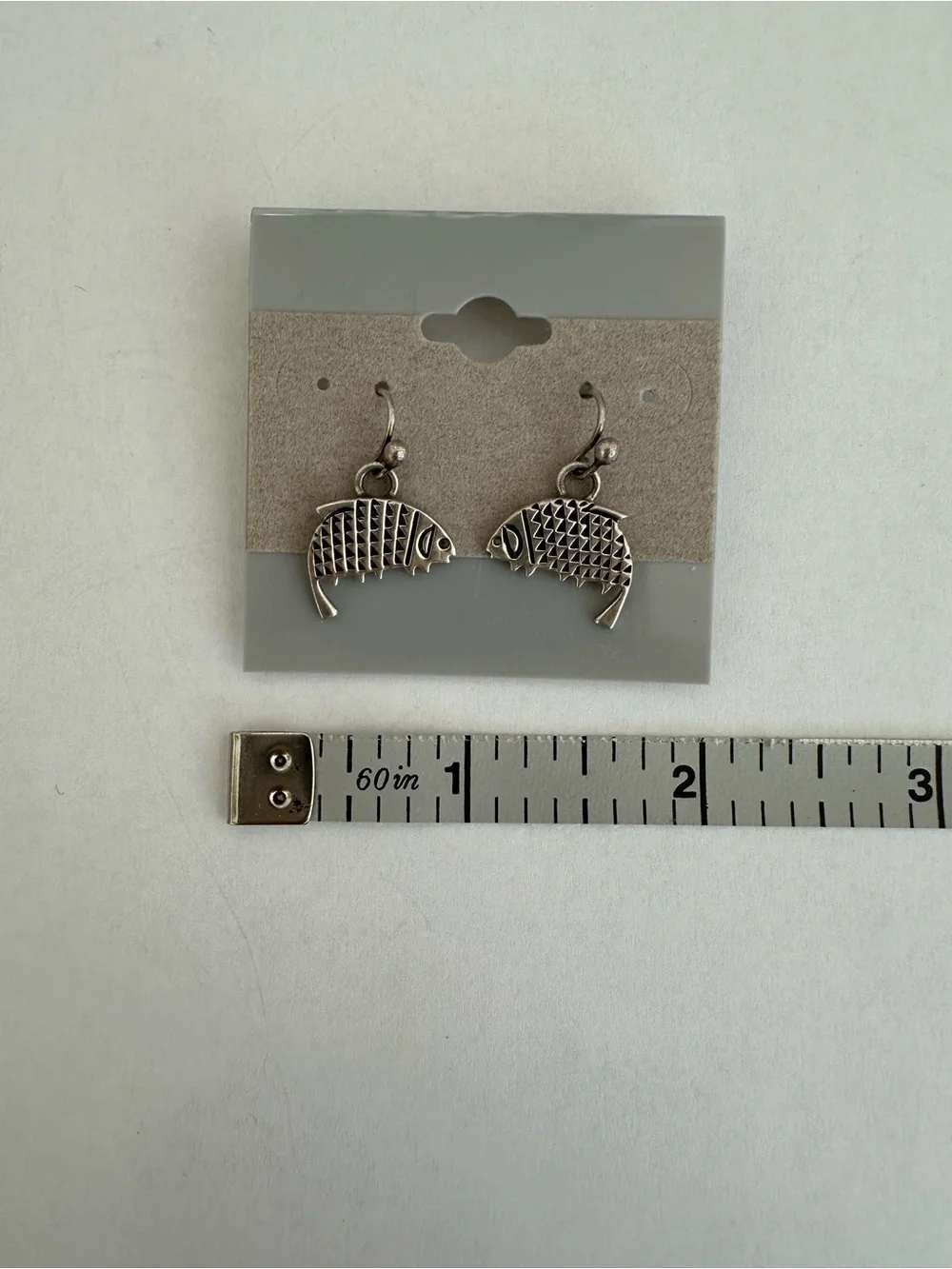 VTG Sterling Silver 925 Fish Dangle Earrings
